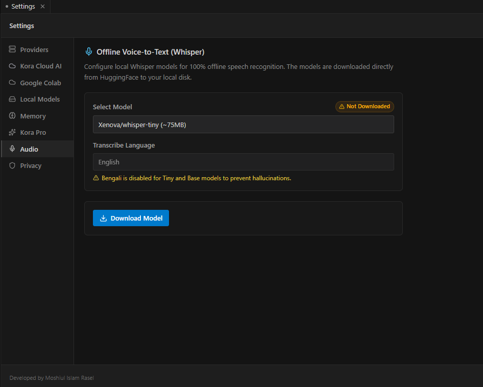 Project Checkpoints and Diff Viewer in Kora IDE